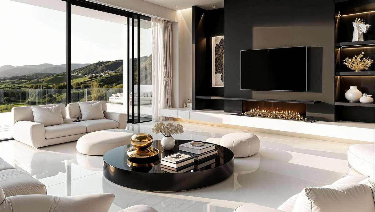 Villa con interior de diseño en Mijas