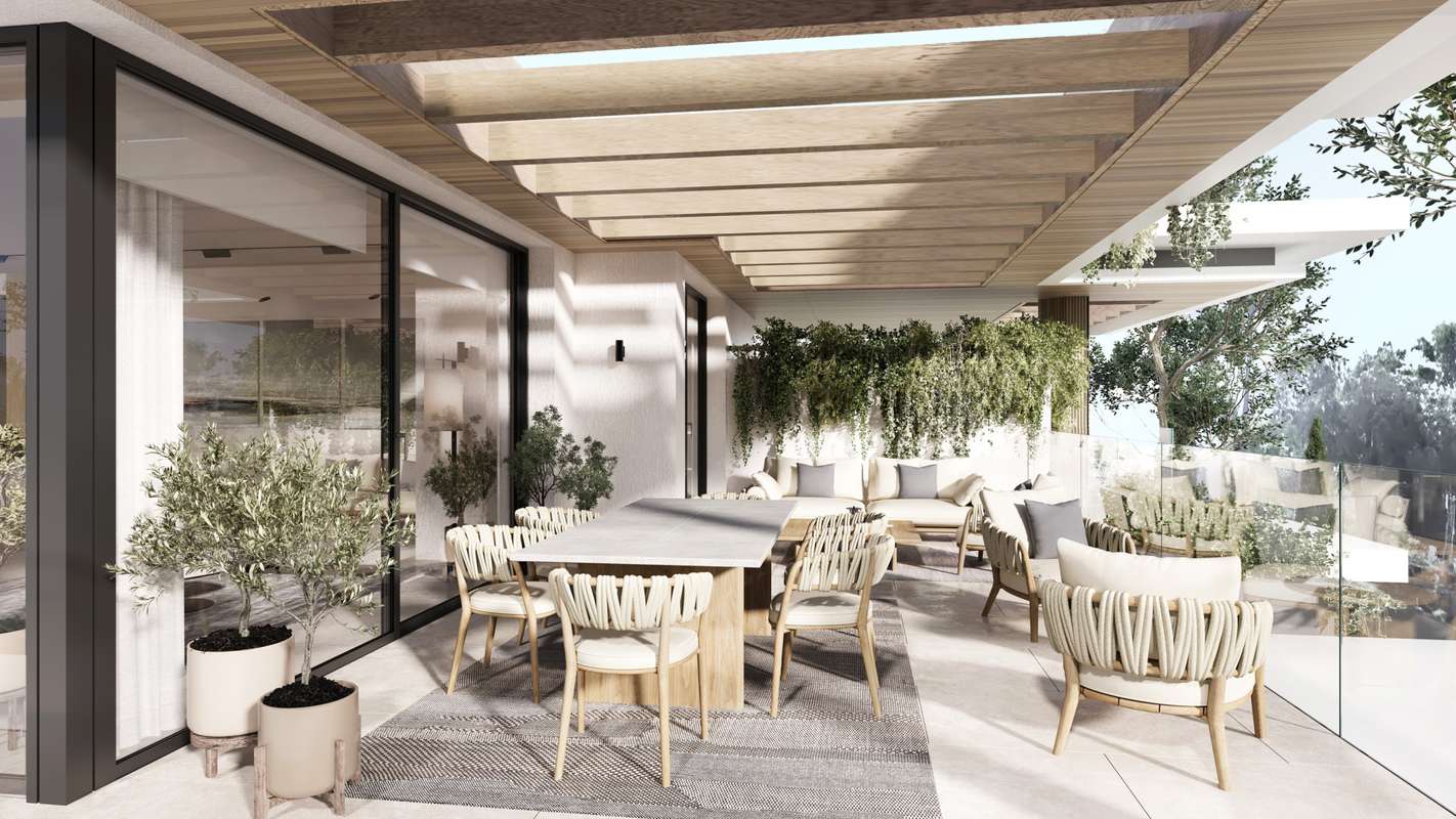 Penthouse with beach access in Estepona