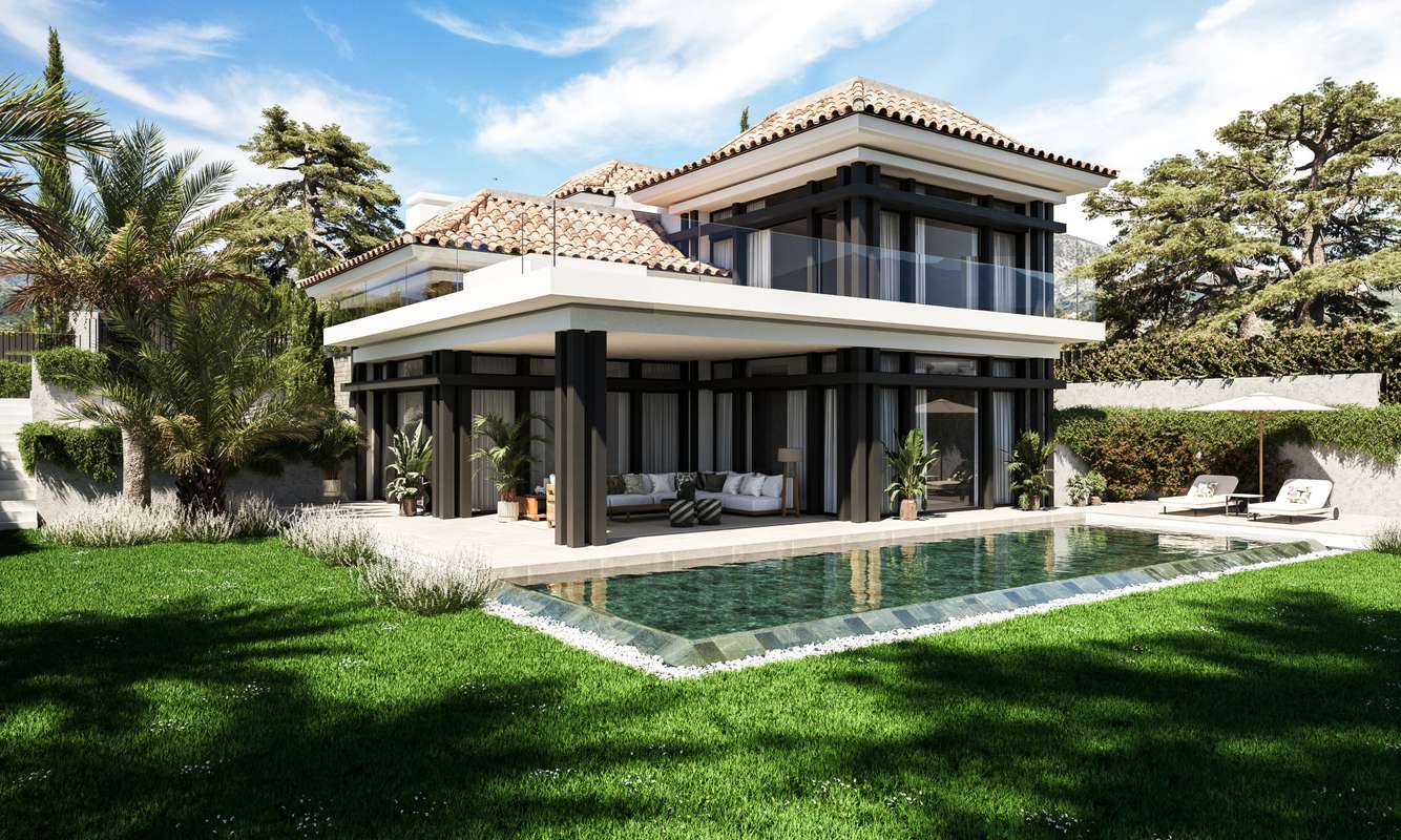 Villa con vistas al mar en Marbella