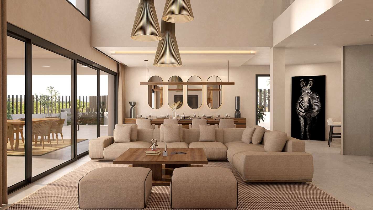 Villa con estética de hormigón en Marbella